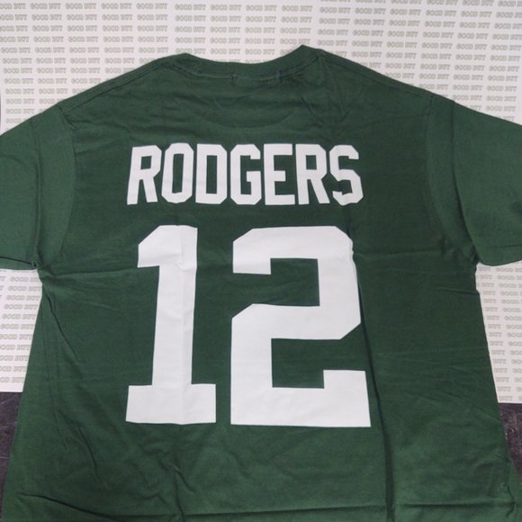 GREEN BAY FOOTBALL GREEN COTTON T SHIRT SILK SCREENED NUMBER 12 - Picture 1 of 3